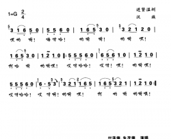 打肩号子简谱