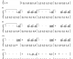安静的午后钢琴简谱-数字双手-pianoboy