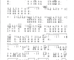 中国是我美丽的家简谱-戴红霞演唱-刘顶柱/秦振国词曲
