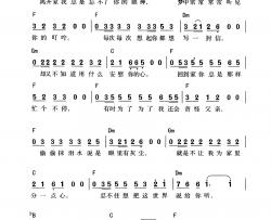 想你是件很美的事情简谱-唐跃生词/方石曲刘罡-