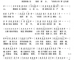 火车开进我家乡简谱-尹伟演唱-阿卓山、欧栗语/阿卓山、欧栗语词曲