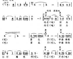 站在田头望北京简谱-张光升词/李长士曲