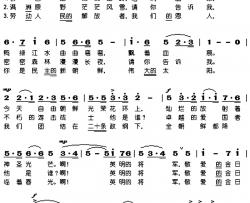 金日成将军之歌简谱-张文龙演唱