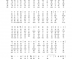[俄]敖德萨人米什卡中俄文对照简谱-拉丽莎·多琳娜演唱-弗·德霍维奇内/莫·塔巴奇尼柯夫词曲
