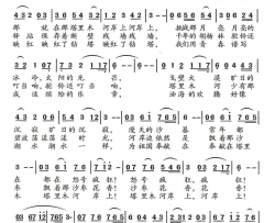 在塔里木河岸上简谱