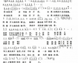 军人的倾诉王心田简谱修订版简谱