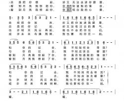 看到月亮我想起你简谱