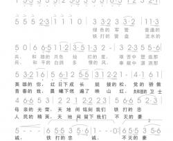 铁打的忠诚简谱-贾洪茹词/夏清曲