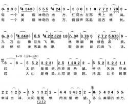 美丽神奇的地方简谱(歌词)-张燕歌曲-潘明曲谱