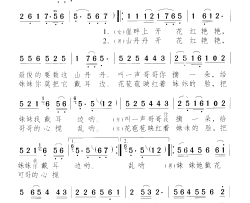 崖畔上开花简谱-思浓思雨演唱-颂今/颂今词曲