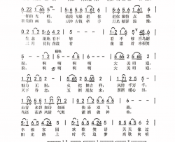 大美昭通简谱-佘楚妆演唱-徐环宙/佘楚妆、刘泽湖词曲