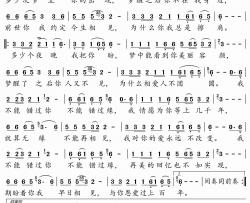 前世约定今生见简谱-张雨儿歌曲-独行侠曲谱