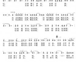 美酒飘香醉神洲简谱