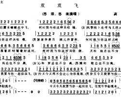 双双飞－－－可听简谱