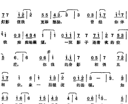 邓丽君演唱金曲：夜的投影简谱