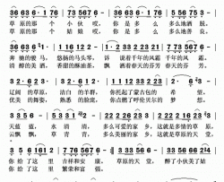 草原的天堂余乃立词覃家华曲草原的天堂余乃立词 覃家华曲简谱