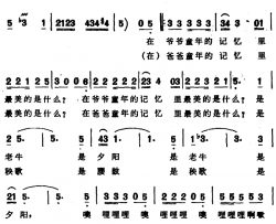 童年的记忆简谱-晓城词 鹏来、李以曲