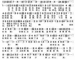 美丽的长白湖简谱-宋春燕演唱-韩传芳/南风词曲