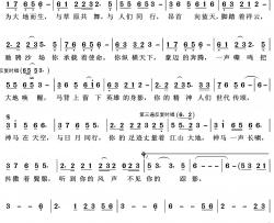 神马简谱(歌词)-刘大成演唱-王wzh曲谱