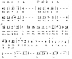 蓝颜知己简谱-胡梅演唱-胡梅/胡梅词曲