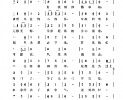 农家的孩子要争气简谱