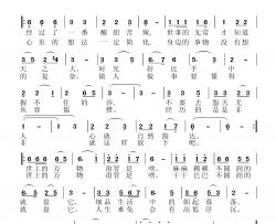 盘它简谱-赵伟词/黄永杰曲