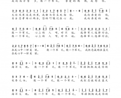 敬一个军礼简谱-李璇演唱-史惠民/常来词曲