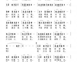 祖国啊，我想对你说刘北休音频版简谱-刘北休演唱-刘岐山/刘北休词曲