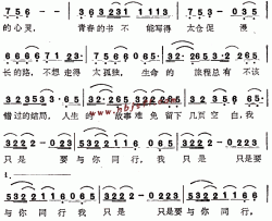 与你同行《中国商人》主题歌简谱