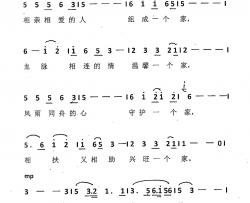 我们是幸福的一家简谱-马向东词 杨庆禄曲