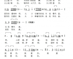 祖国，我爱你简谱