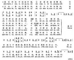 莫斯科保卫者之歌简谱-ПЕСНЯ ЗАЩИТНИКОВ МОСКВЫ）…（中俄简谱