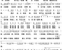 一世倾城简谱-《泉城丽恋》微电影主题曲晓枫-