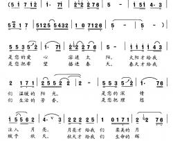 太阳不能忘，月亮不能忘简谱-李幼容词 舒京曲