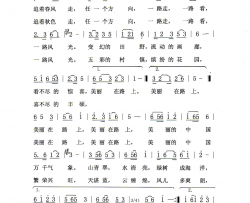 美丽在路上简谱