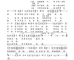 军中绿花简谱-黑鸭子组合演唱-小曾/吴颂今词曲