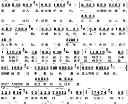 孩子妈正版高清简谱-刘和刚演唱-易新南、田地/饶荣华词曲