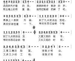 打工回家简谱-吴德泉词/吴德泉曲