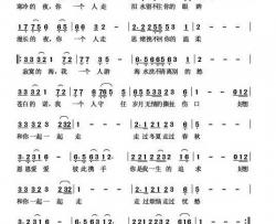 情禁寂寞海简谱-罗会战翟拥军词/高音敏子曲