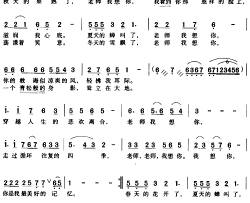 老师，我想你简谱