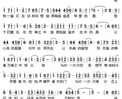 忠诚简谱-电视剧《51号兵站》片尾曲韩磊-