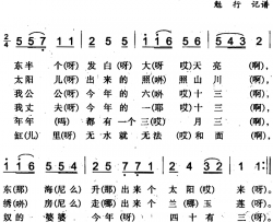 蓝桥担水简谱-伊犁回族民歌黑牙子-