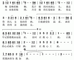 汾河在我心上流简谱(歌词)-王诗沂演唱-秋叶起舞记谱上传