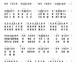 高圪棱上瞭郎君简谱
