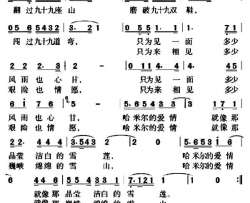 哈米尔的爱情李晓军词许敬行曲简谱