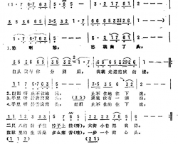愁啊愁《悔恨的泪》曲六简谱