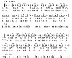 对唱黄河边对唱简谱-张定月演唱-石油征歌/戴建华词曲