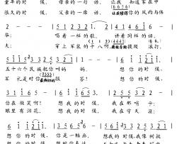 军礼的报答简谱-谷兴建词 黎荣军曲