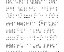 痴情郎简谱-丛伟演唱-胡忠/丛伟词曲