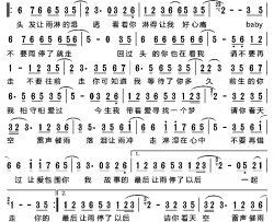 请不要再走简谱-雨宗林演唱-顾雄/顾雄词曲
